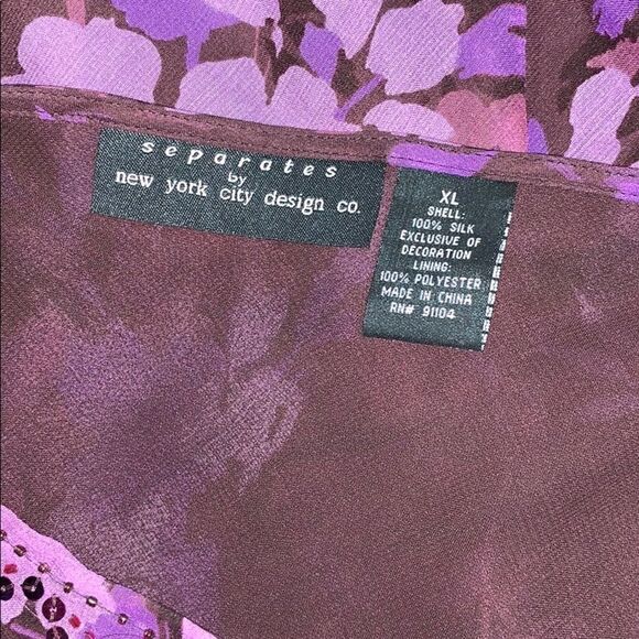 Separates by New York City Design Co 100% Silk - Picture 2 of 7